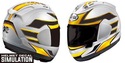 MET FASTER ARAI 04 YELLOW 01